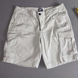 Lands End Cargo Shorts Mens 38 Beige Khaki Casual Outdoor Classic Fit